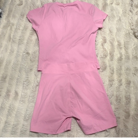 White Fox Season 7 Light Pink Baby Tee and Shorts Tulle Set Size M/L - Picture 9 of 12